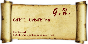 Gál Urbána névjegykártya